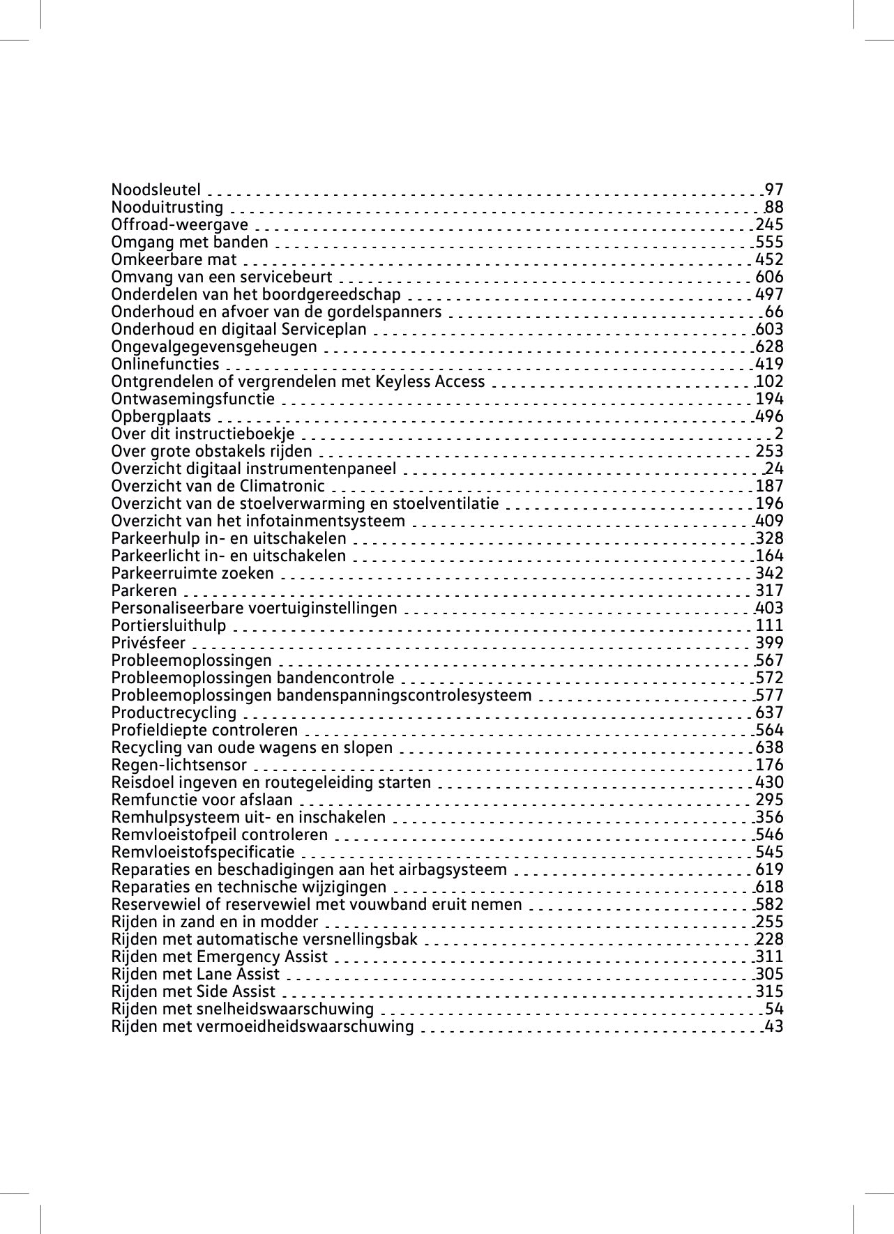2023-2024 Volkswagen Touareg Owner's Manual | Dutch