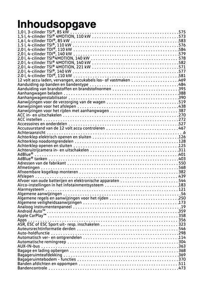 2019-2020 Volkswagen T-Roc Owner's Manual | Dutch