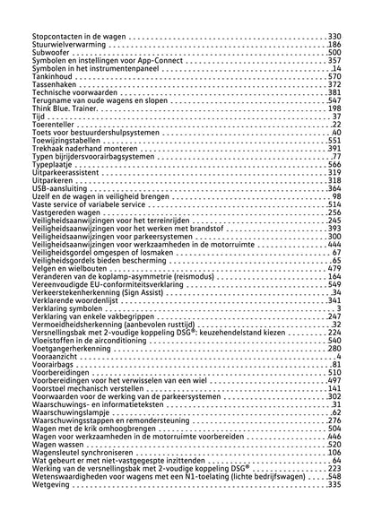 2019-2020 Volkswagen T-Roc Owner's Manual | Dutch