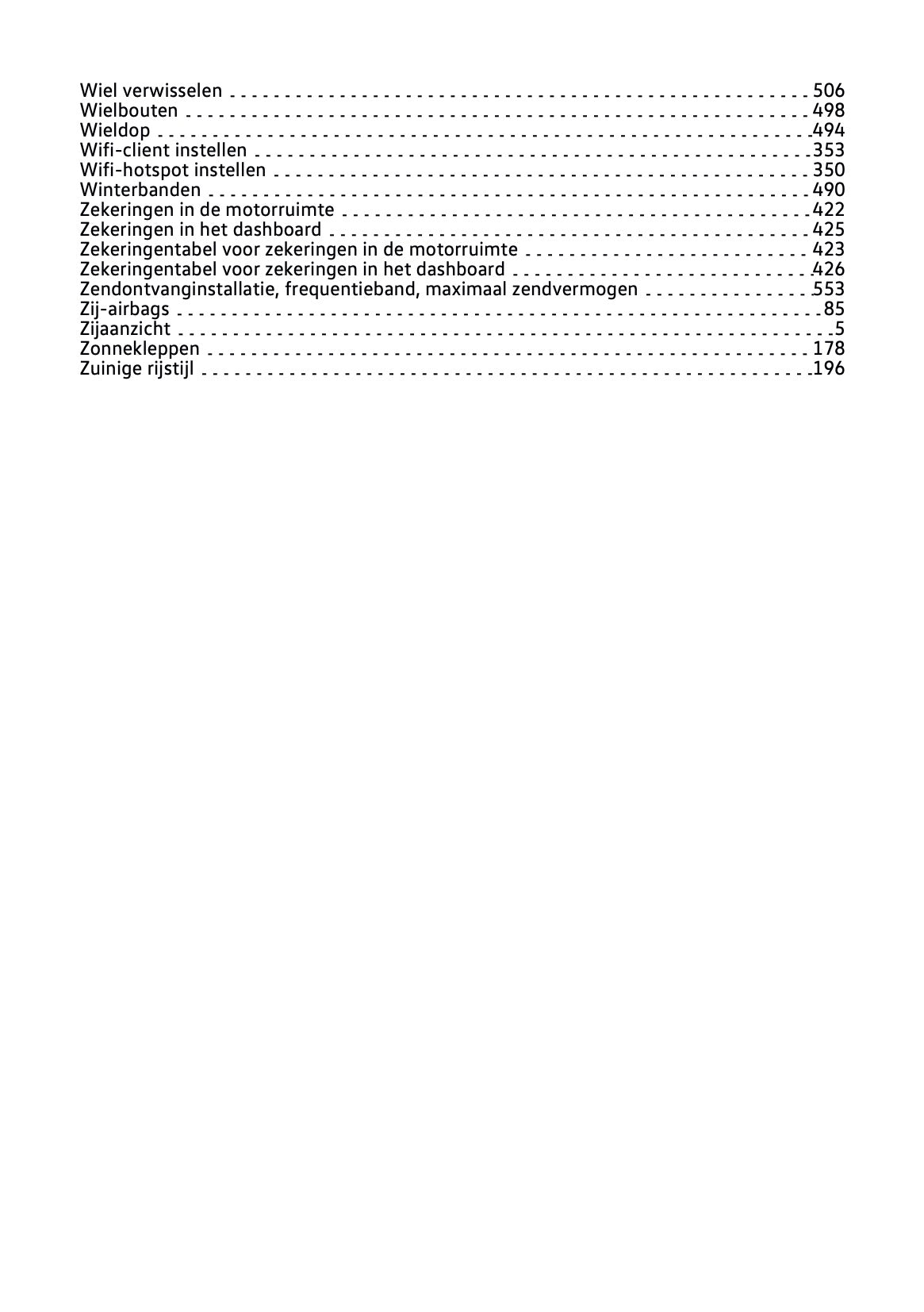 2019-2020 Volkswagen T-Roc Owner's Manual | Dutch