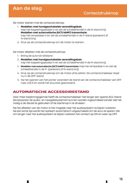 2022-2023 Nissan Juke Hybrid Korte Gebruikershandleiding | Nederlands