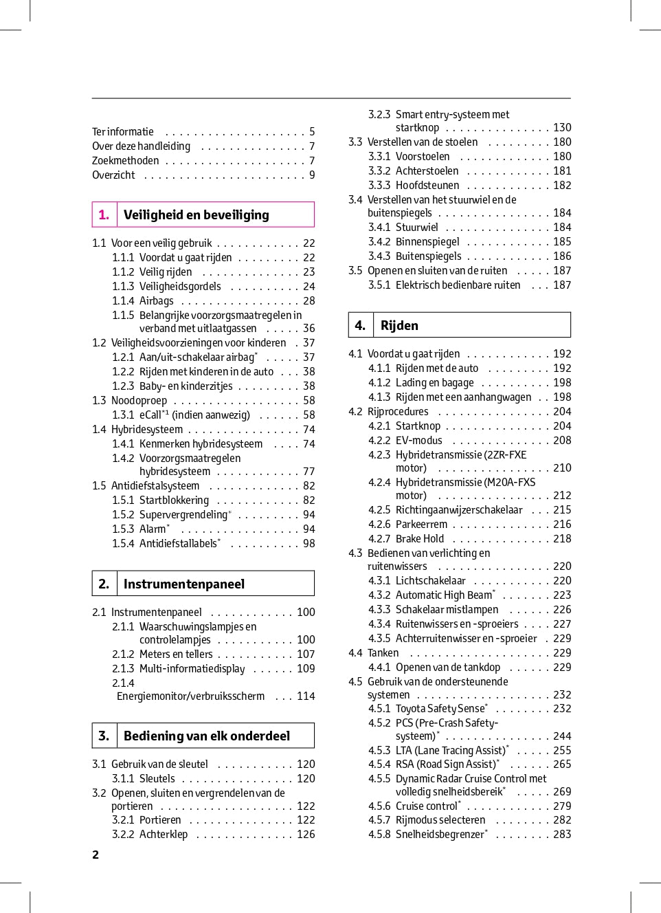 2022-2023 Toyota C-HR Hybrid Owner's Manual | Dutch