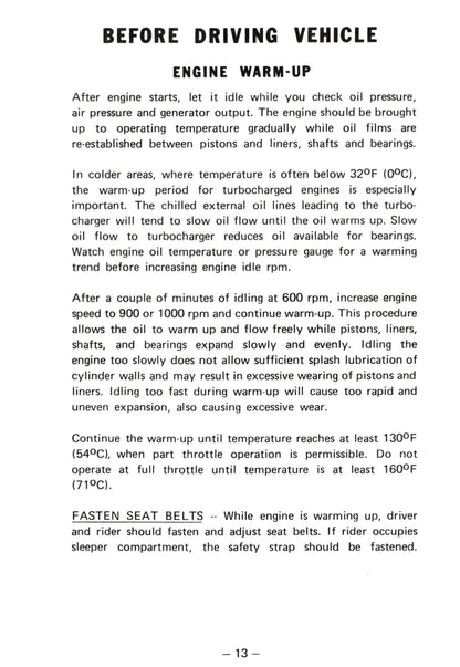 1976 Kenworth  Owner's Manual | English