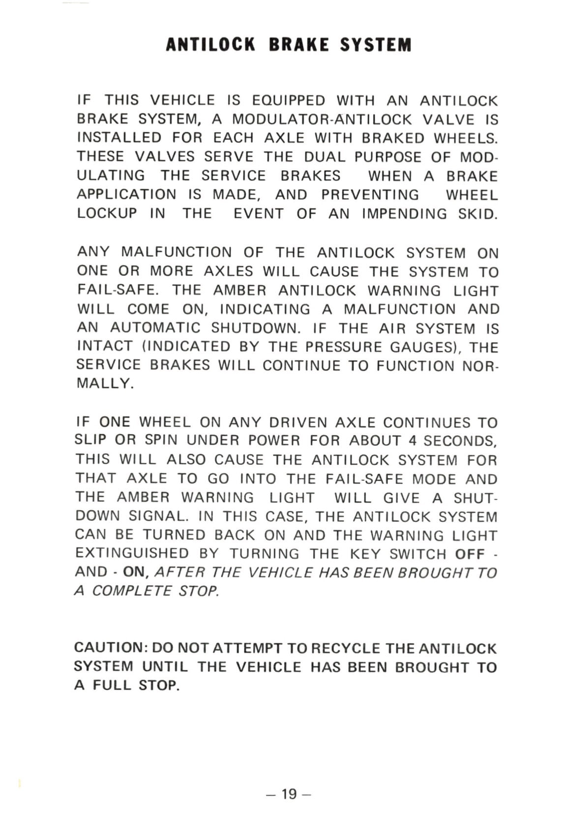 1976 Kenworth  Owner's Manual | English