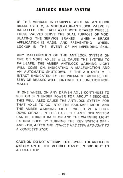 1976 Kenworth  Owner's Manual | English