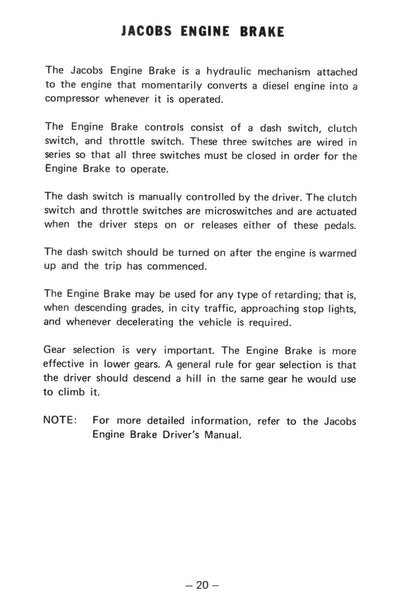 1976 Kenworth  Owner's Manual | English