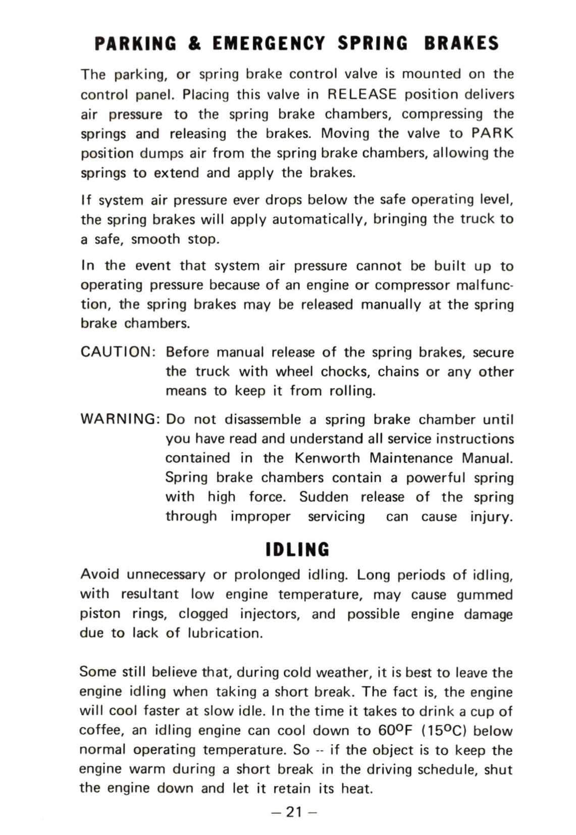 1976 Kenworth  Owner's Manual | English