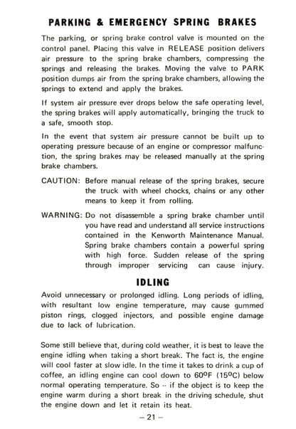 1976 Kenworth  Owner's Manual | English