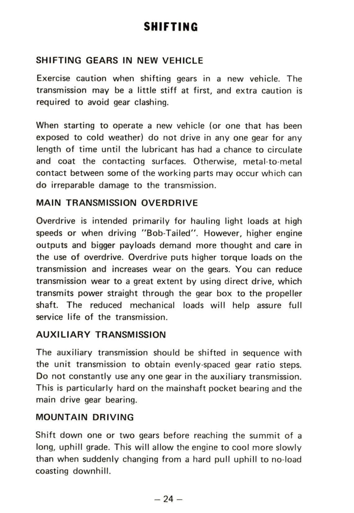 1976 Kenworth  Owner's Manual | English