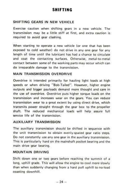 1976 Kenworth  Owner's Manual | English