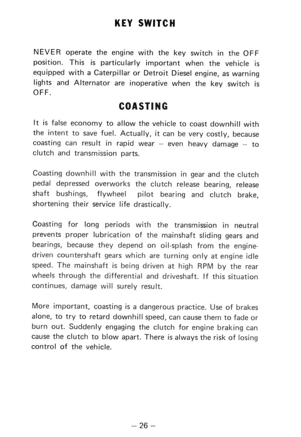 1976 Kenworth  Owner's Manual | English