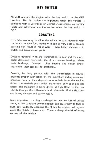 1976 Kenworth  Owner's Manual | English