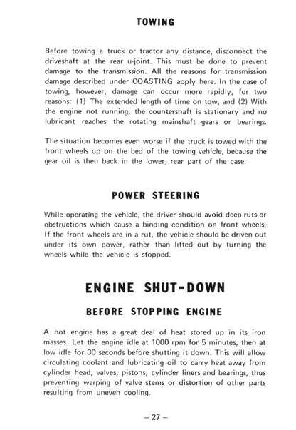 1976 Kenworth  Owner's Manual | English
