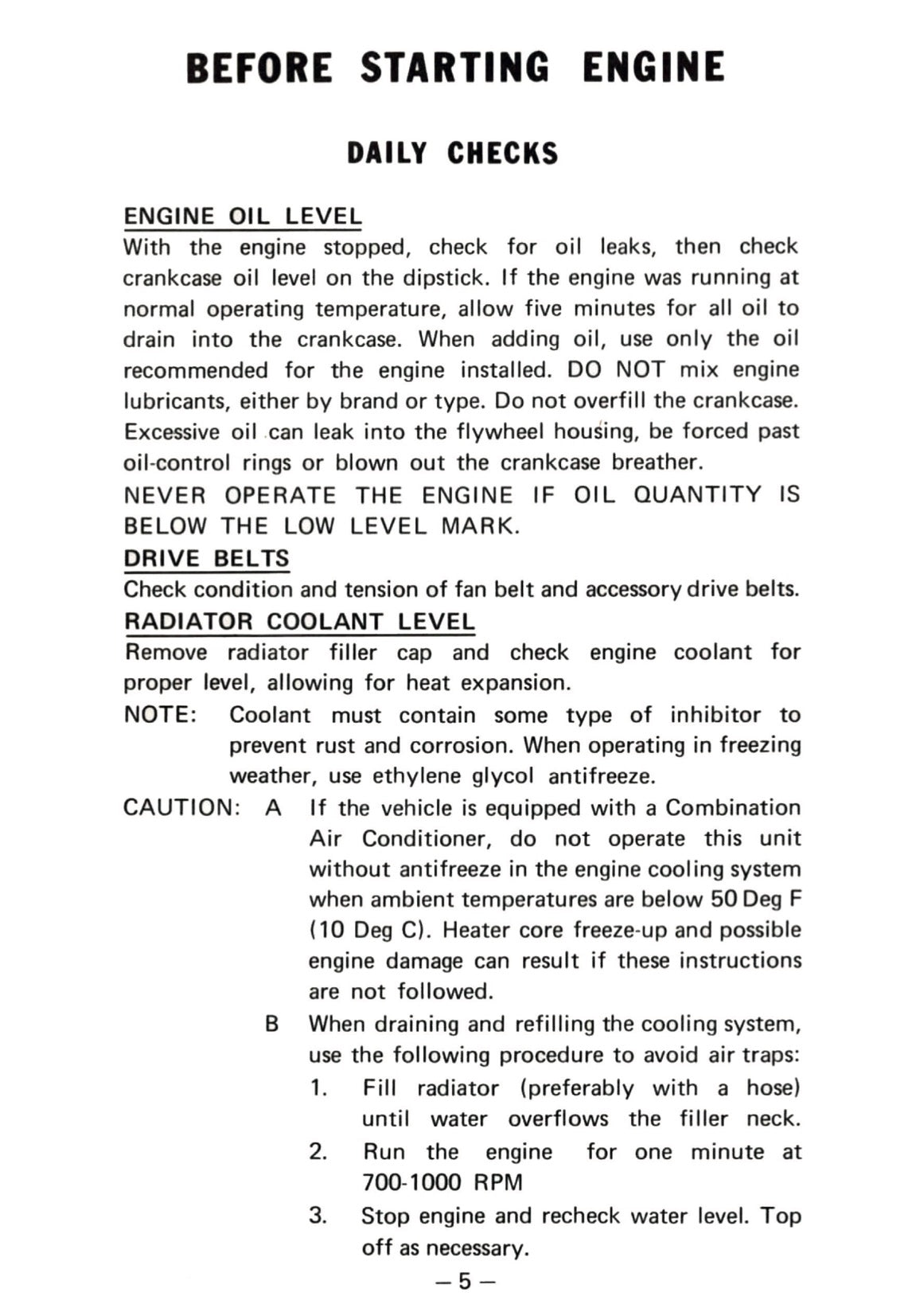 1976 Kenworth  Owner's Manual | English