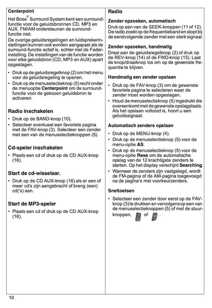 2007 Saab 9-3 Verkorte Handleiding | Nederlands