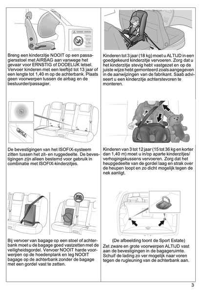 2007 Saab 9-3 Verkorte Handleiding | Nederlands