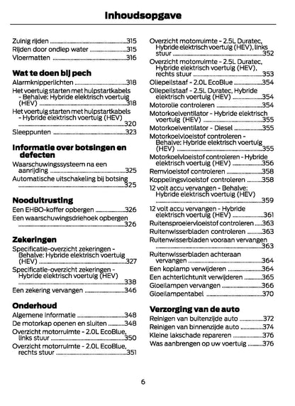 2021-2024 Ford Galaxy/S-Max Owner's Manual | Dutch