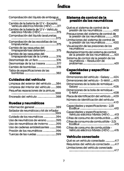 2021-2024 Ford Galaxy/S-Max Manuel du propriétaire | Espagnol