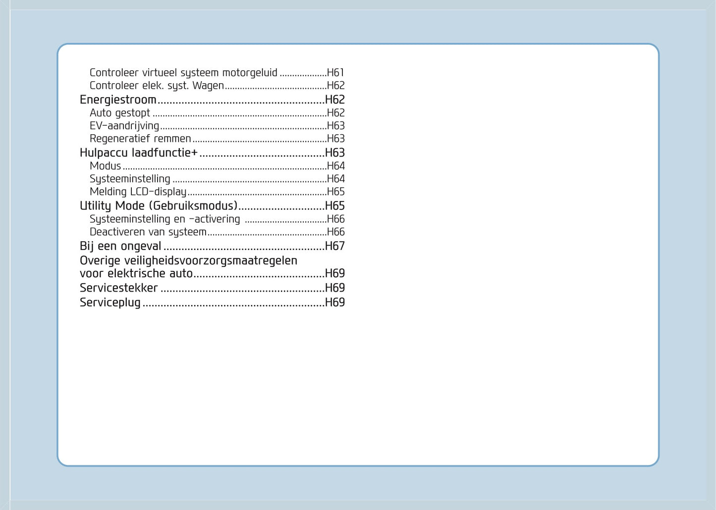 2020 Hyundai Kona Electric Owner's Manual | Dutch