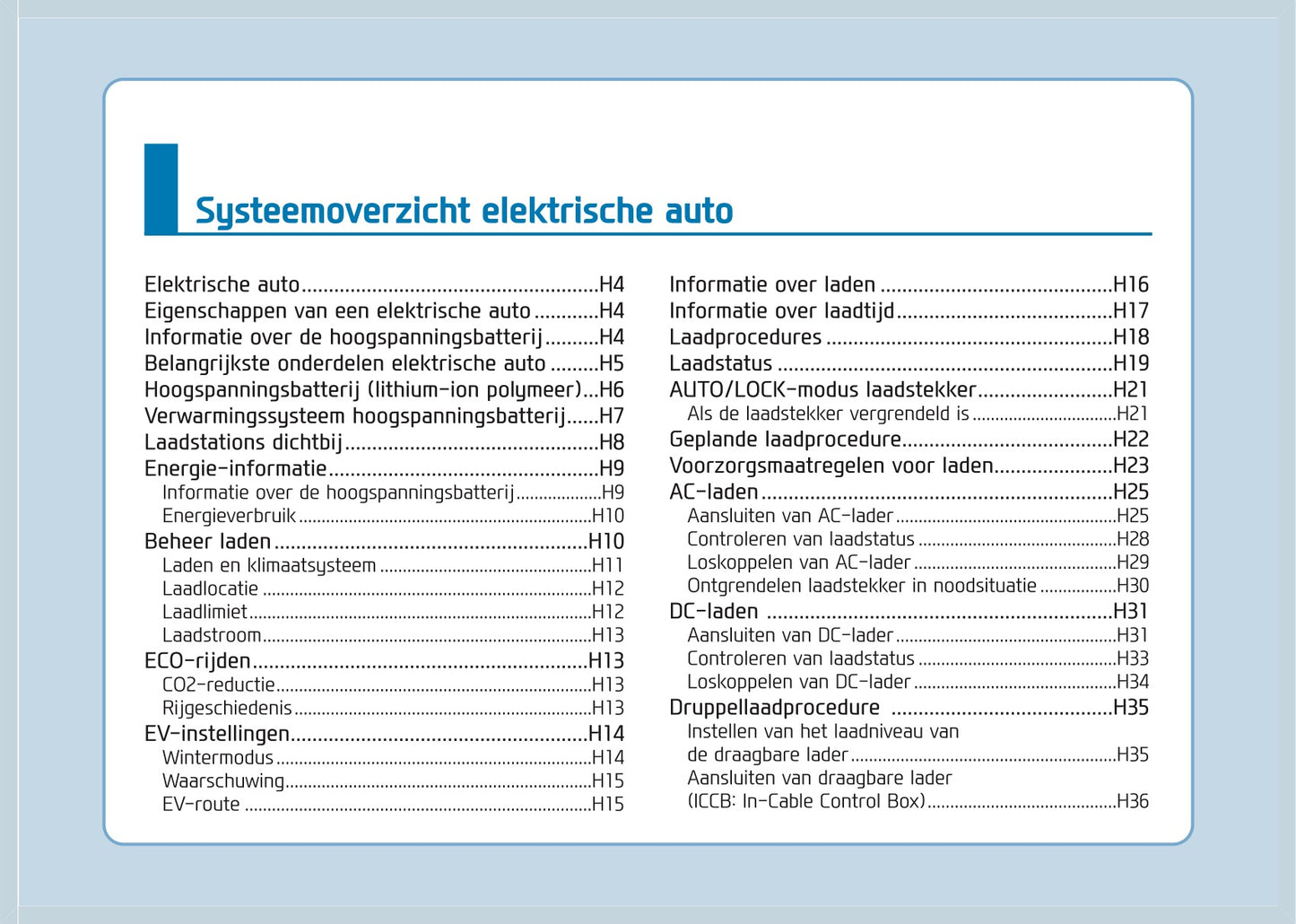 2020 Hyundai Kona Electric Owner's Manual | Dutch