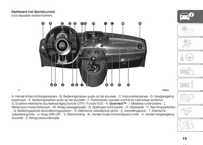 2022-2023 Fiat 500/500 Hybrid Gebruikershandleiding | Nederlands