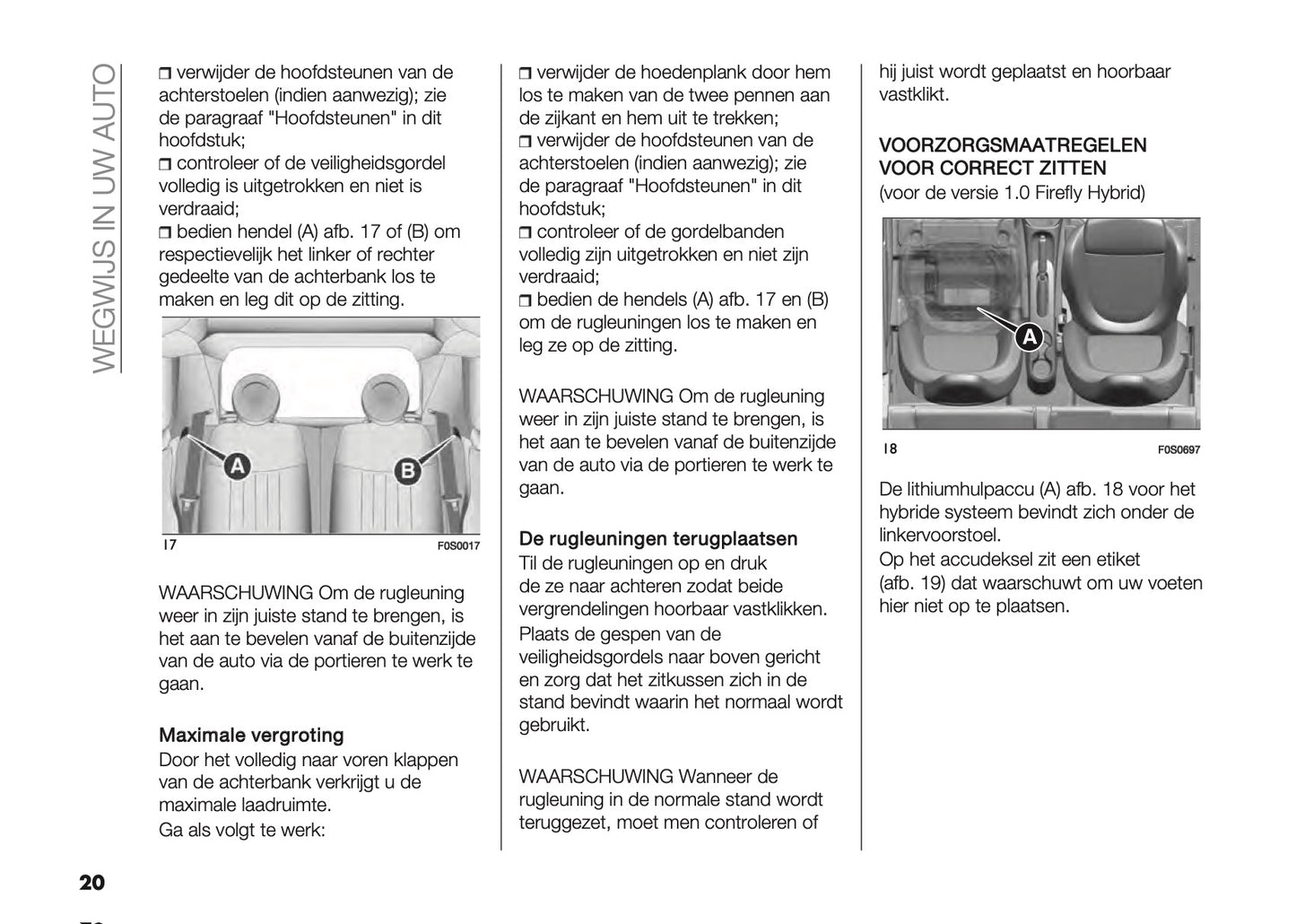 2022-2023 Fiat 500/500 Hybrid/500C/500C Hybrid Owner's Manual | Dutch