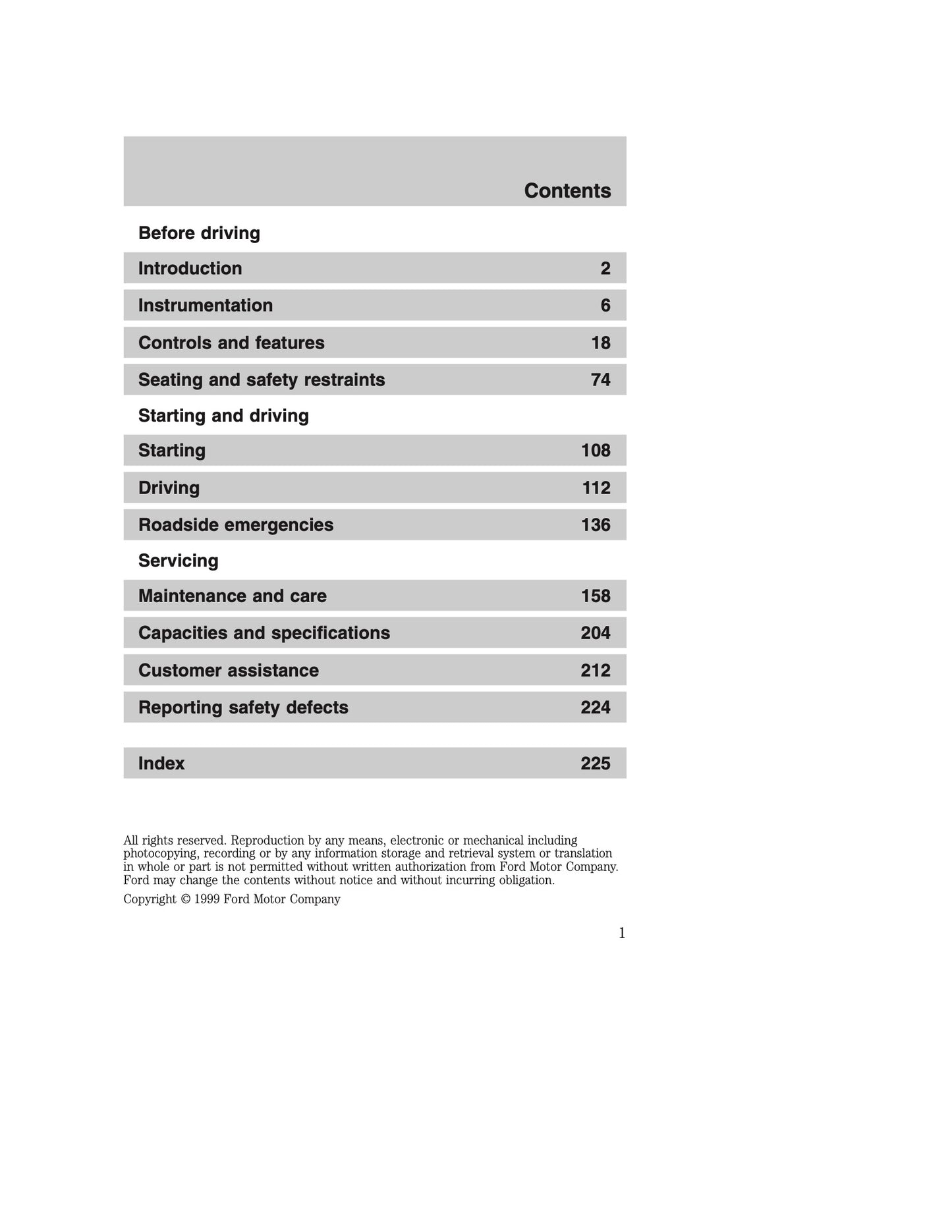 2000 Ford Excursion Owner's Manual | English