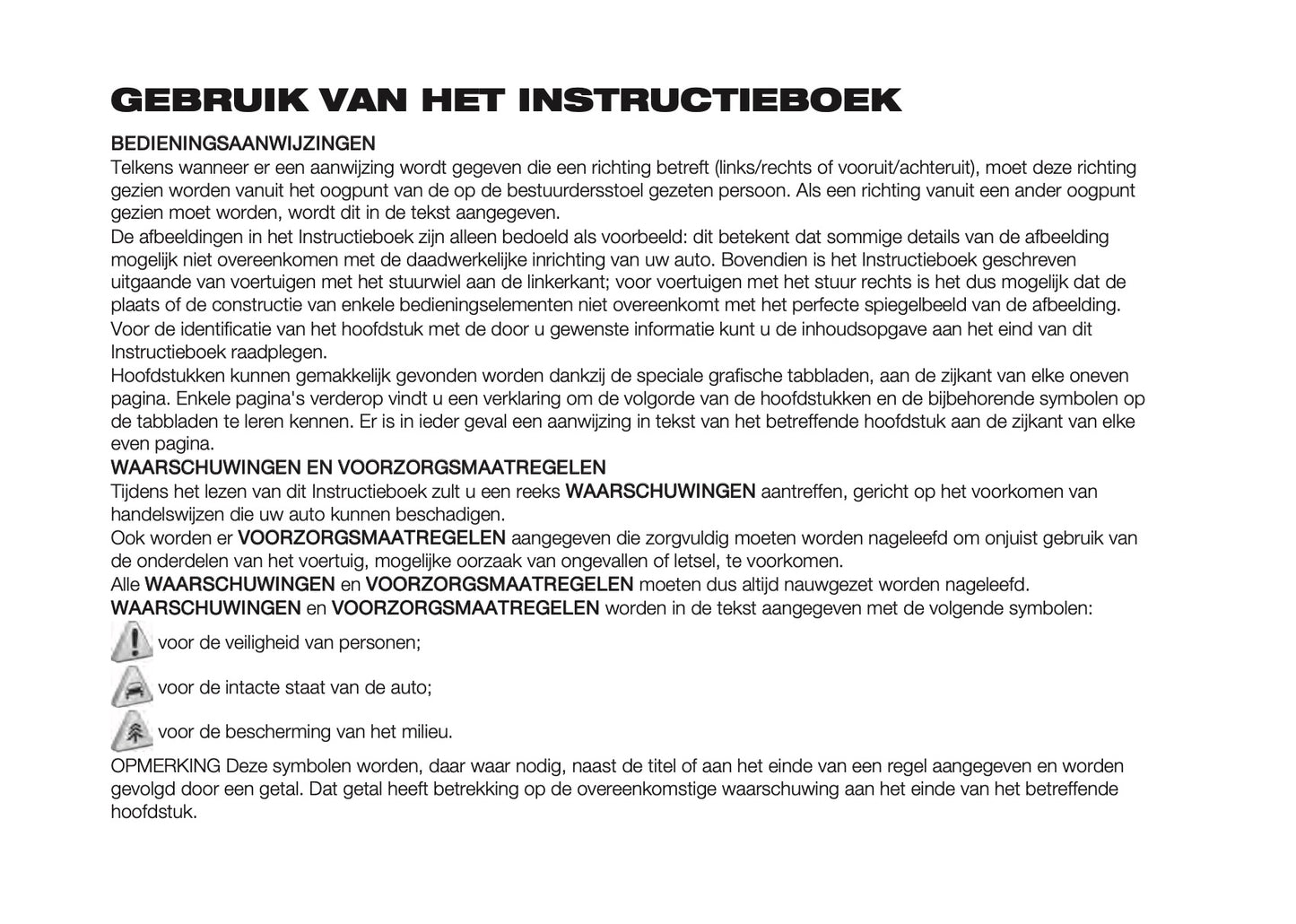 2022-2023 Fiat 500/500 Hybrid/500C/500C Hybrid Owner's Manual | Dutch