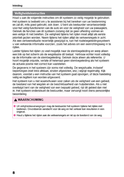 2024 Toyota Corolla Touring Sports Navigation Manual | Dutch