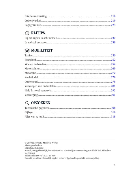 2019 Mini Mini Owner's Manual | Dutch