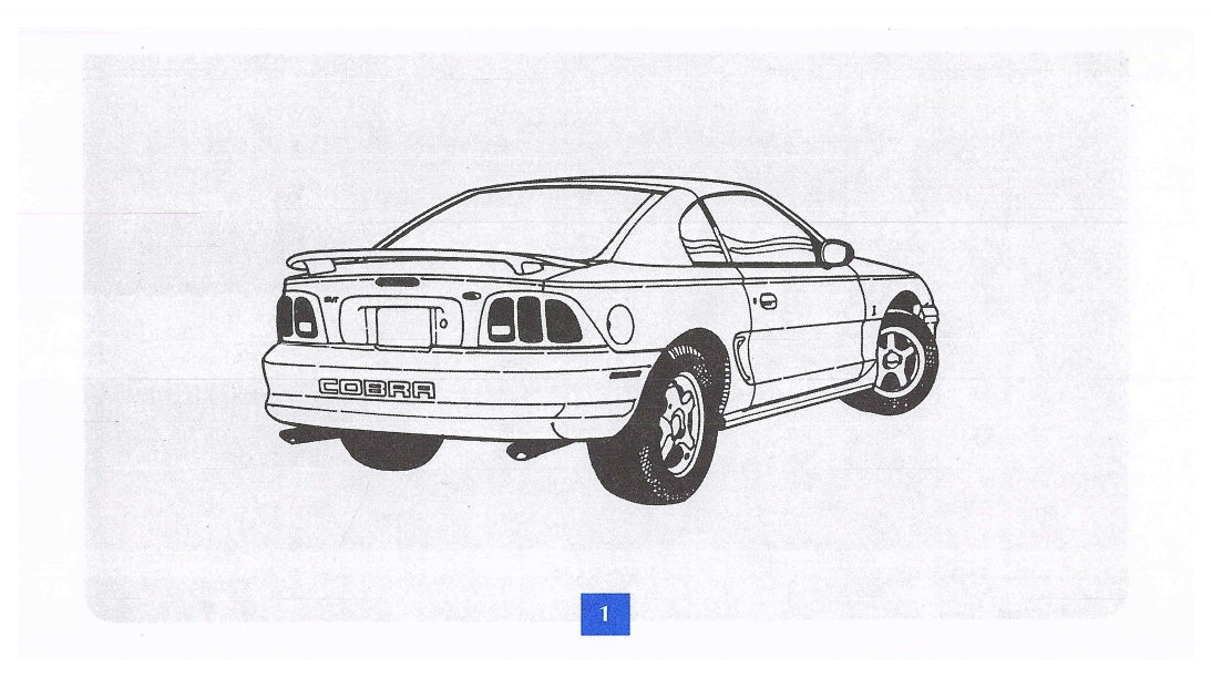 1998 Ford Mustang SVT Cobra Supplement Gebruikershandleiding | Engels