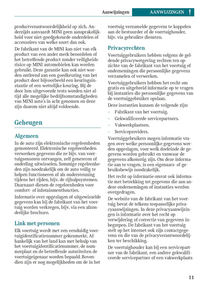 2019 Mini Mini Owner's Manual | Dutch