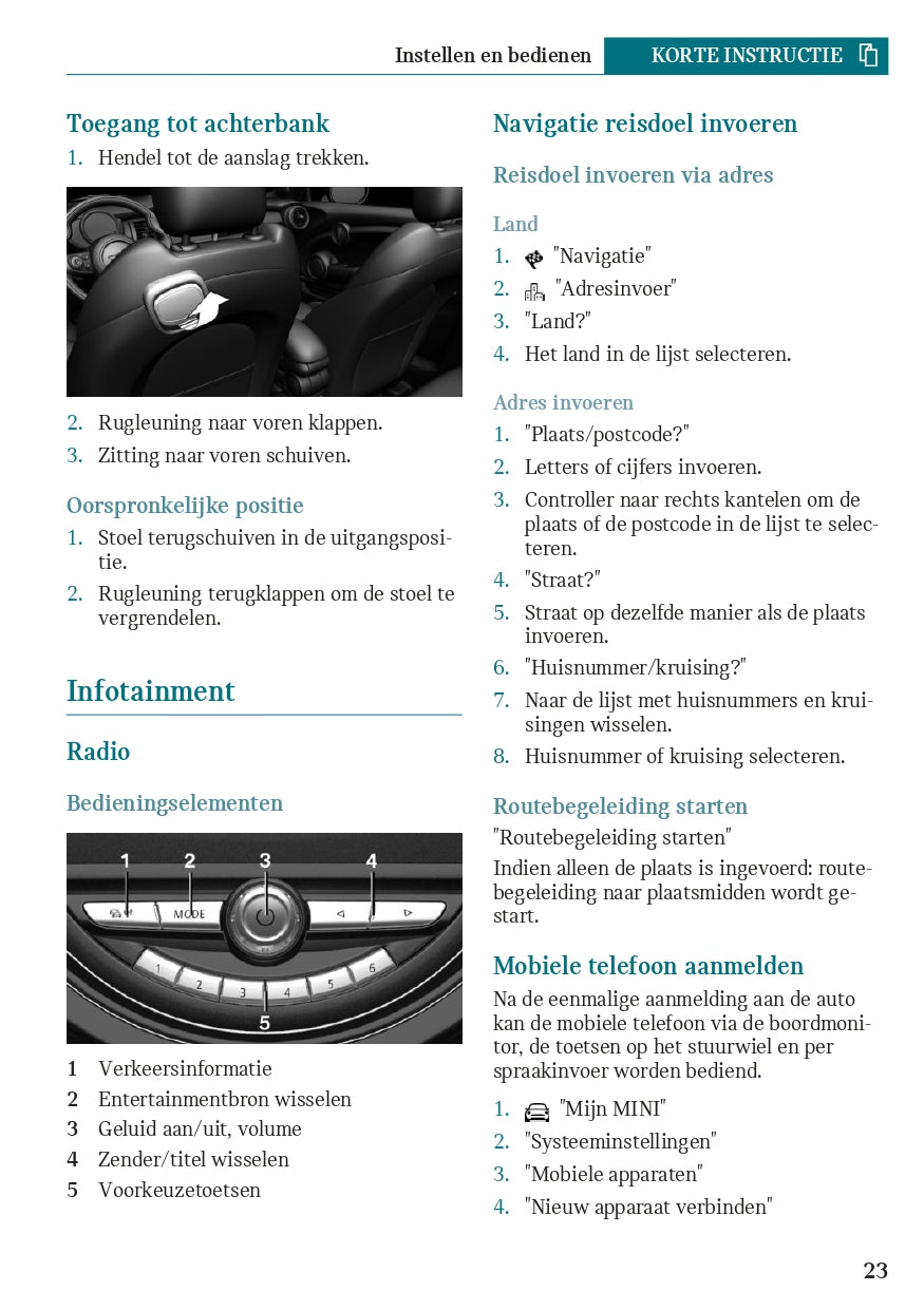 2019 Mini Mini Owner's Manual | Dutch