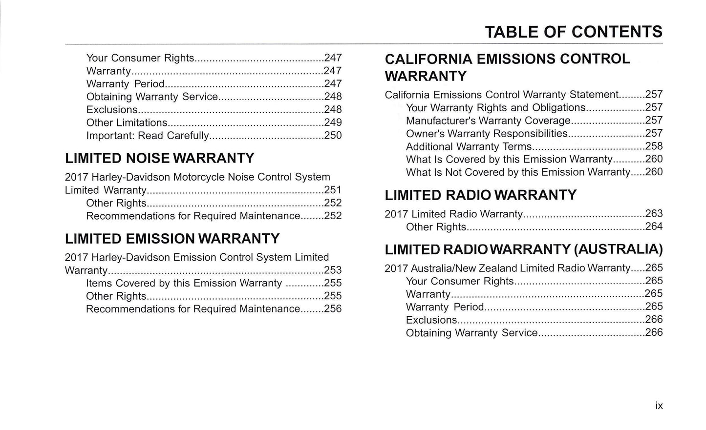 2017 Harley-Davidson Touring Gebruikershandleiding | Engels