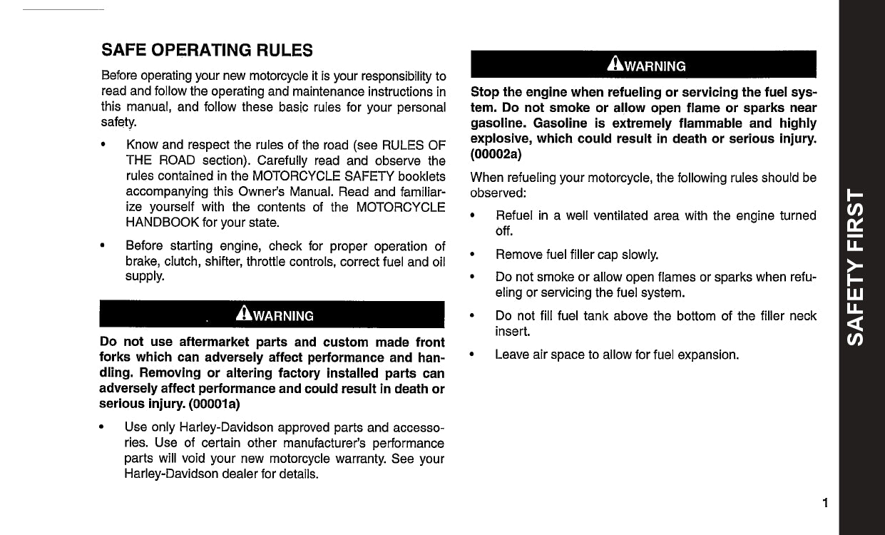 2004 Harley-Davidson FXSTDSE2 Owner's Manual | English