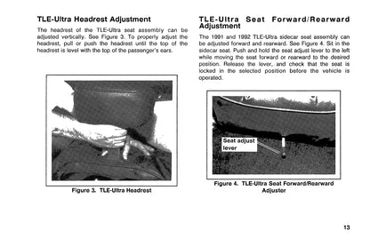 1991 Harley-Davidson TLE/TLE-Ultra Sidecar Owner's Manual | English