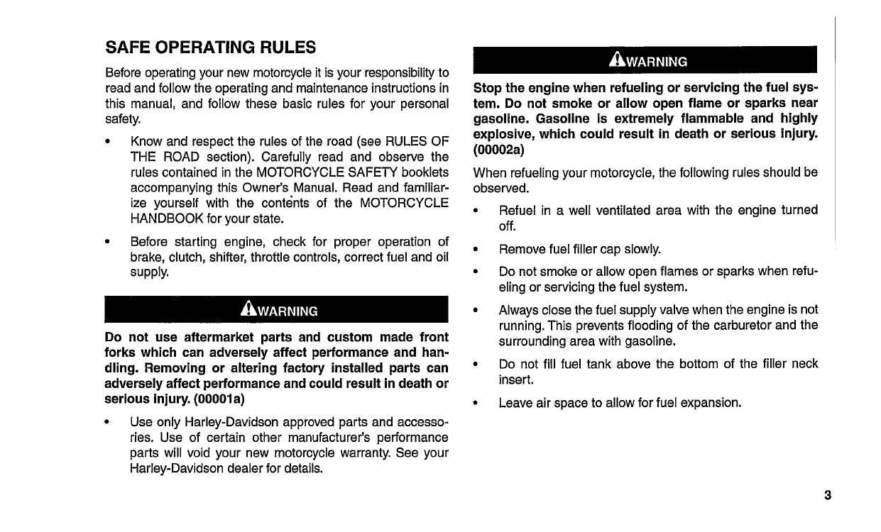 2004 Harley-Davidson Softail Owner's Manual | English