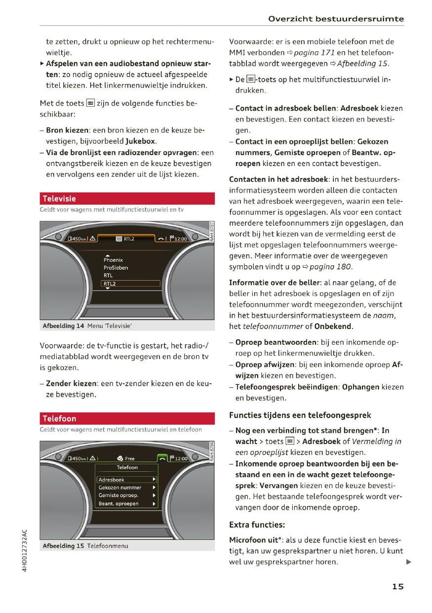 2014 - 2017 Audi A8 / S8 / S8 Plus Owner's Manual | Dutch