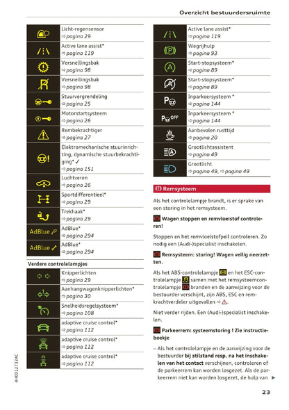 2014 - 2017 Audi A8 / S8 / S8 Plus Owner's Manual | Dutch