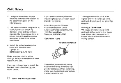 1995 Acura NSX Owner's Manual | English