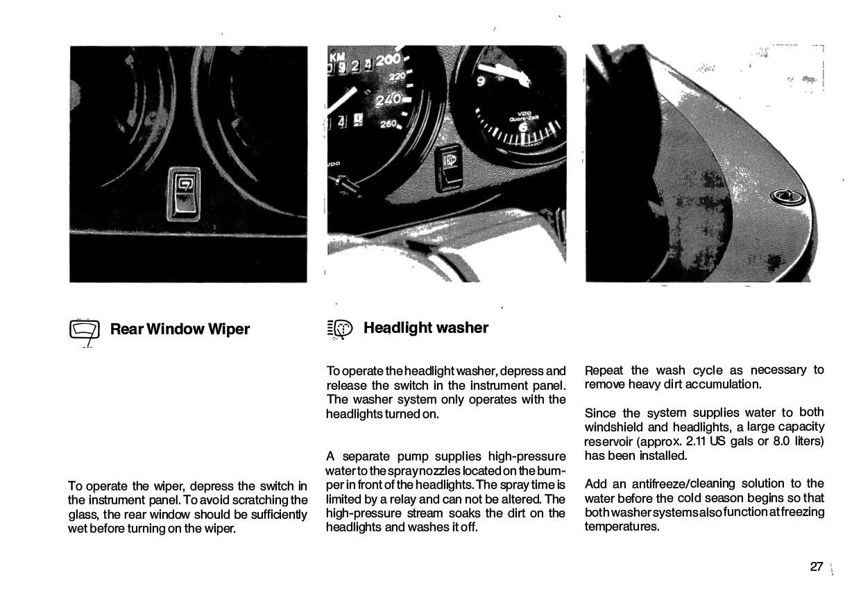 1986 Porsche 911 Turbo / Carerra Owner's Manual | English