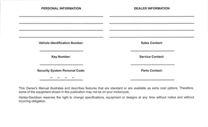 2017 Harley-Davidson Touring Gebruikershandleiding | Engels