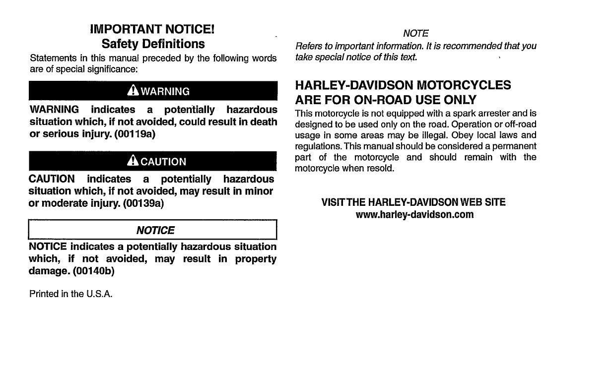 2017 Harley Davidson FXSE Manuel du propriétaire | Anglais