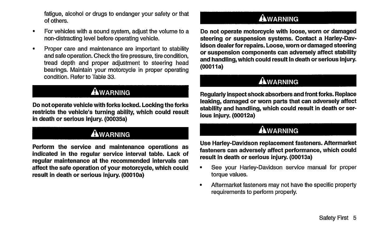 2017 Harley Davidson FXSE Manuel du propriétaire | Anglais