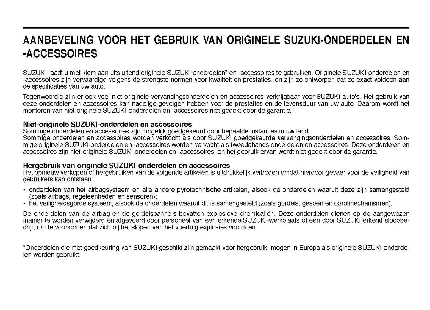 2018-2023 Suzuki Vitara Manuel du propriétaire | Néerlandais