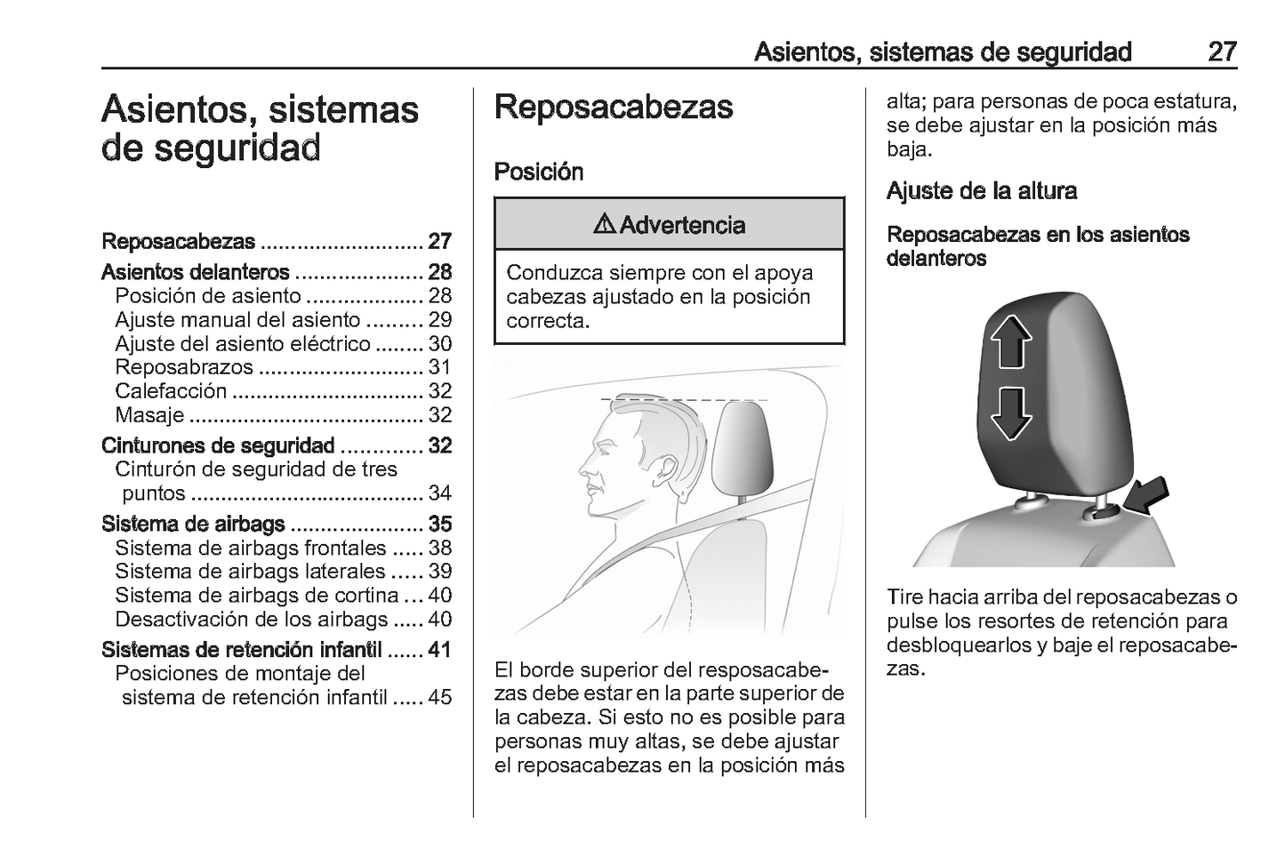 2023 Opel Corsa Owner's Manual | Spanish