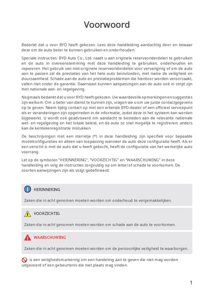 2023-2024 BYD Seal Manuel du propriétaire | Néerlandais