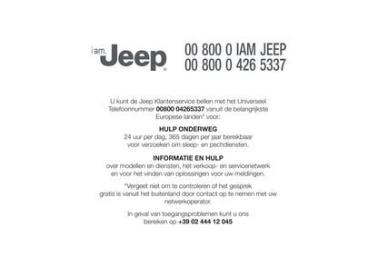 2018 Jeep Grand Cherokee / SRT Maintenance logbook | Dutch