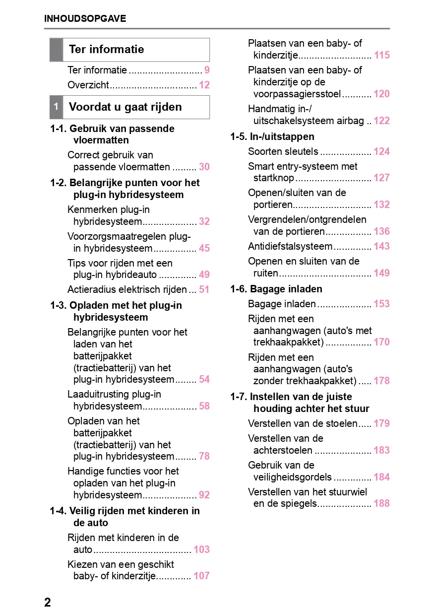 2023-2024 Lexus NX 450h Plus Owner's Manual | Dutch