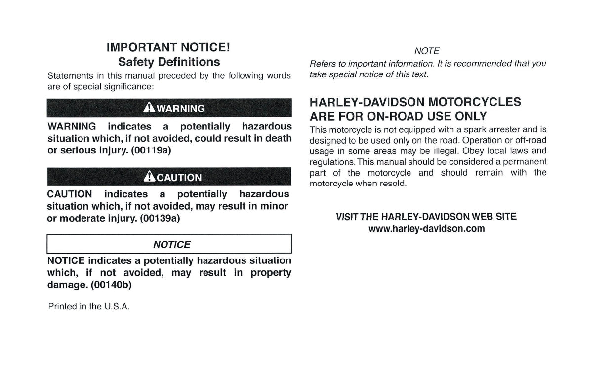 2016 Harley-Davidson Touring Manuel du propriétaire | Anglais